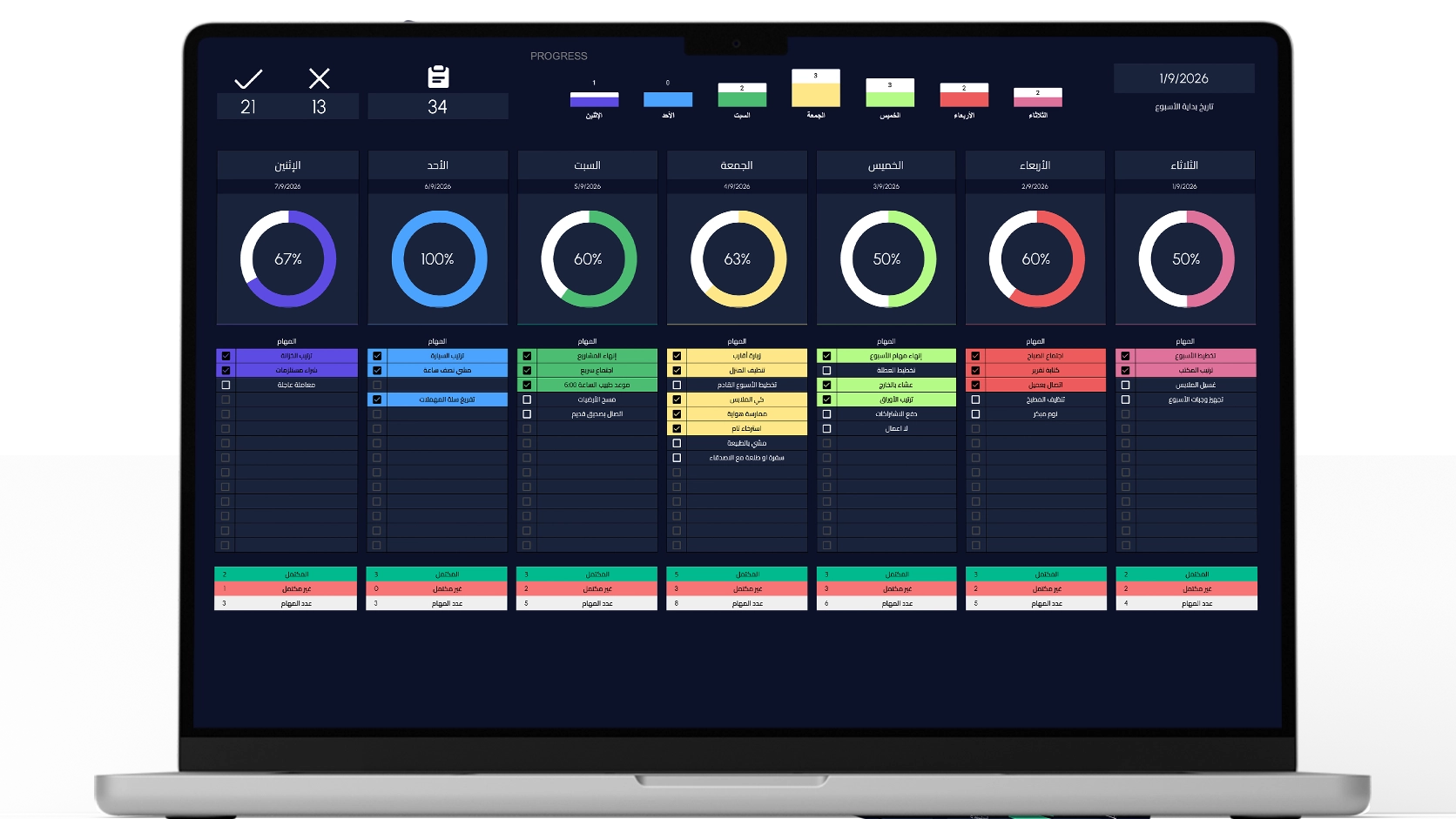 متتبع المهام | Task Tracker